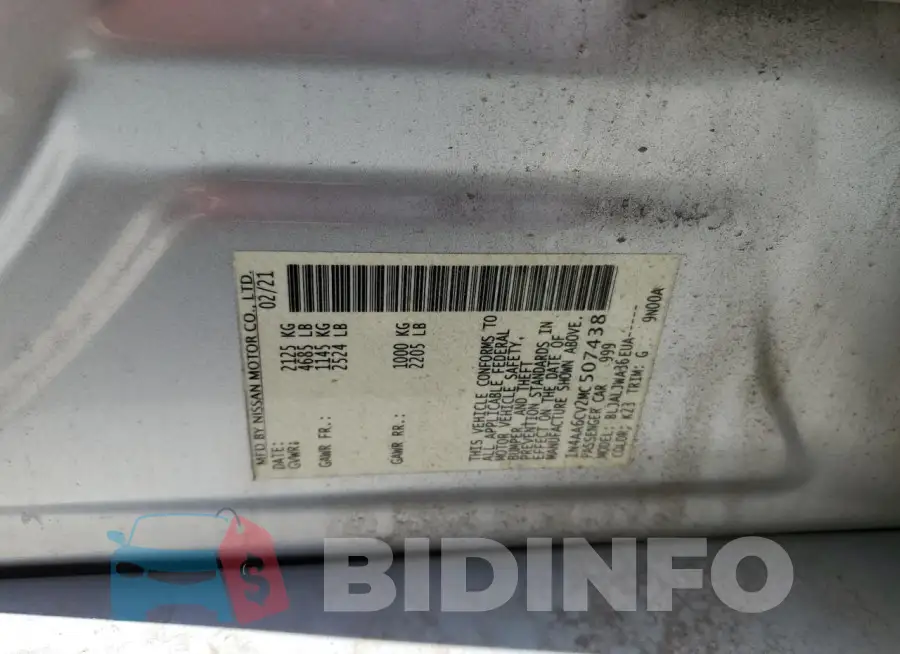 1N4AA6CV2MC507438 Photo# 13