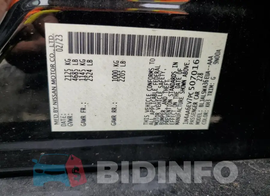 1N4AA6EV7PC507016 Photo# 12