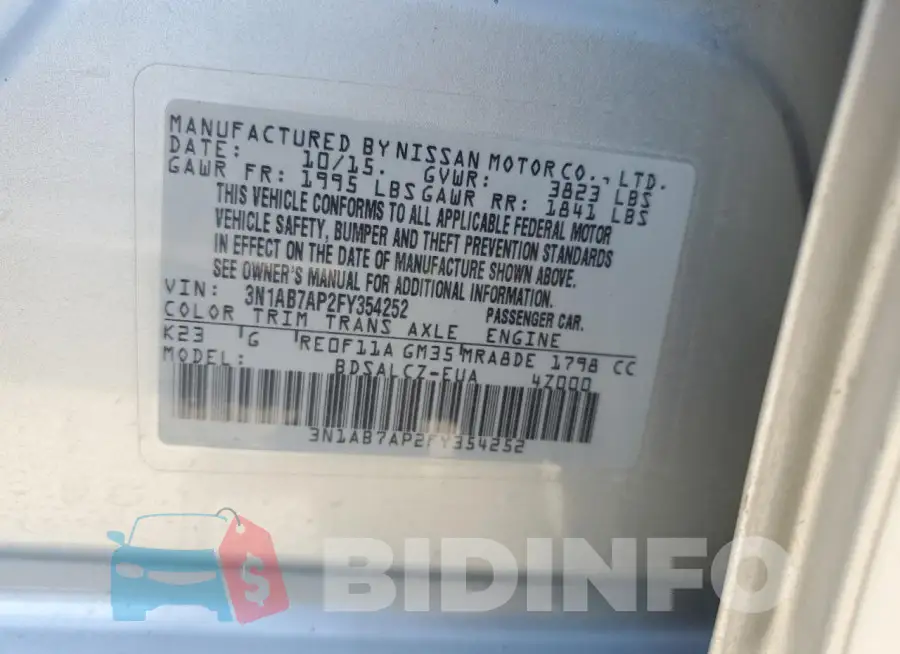 3N1AB7AP2FY354252 Photo# 12