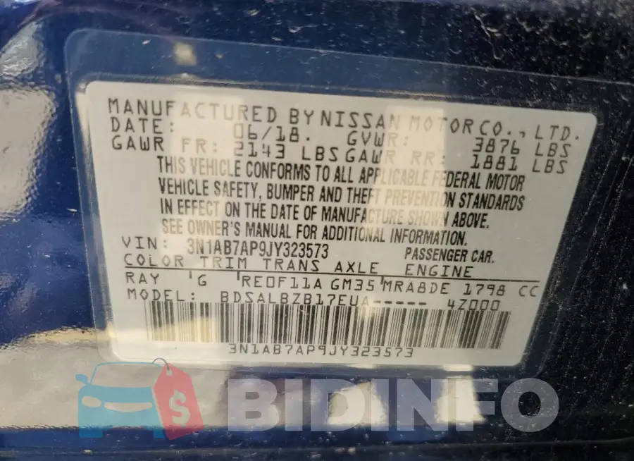3N1AB7AP9JY323573 Photo# 12