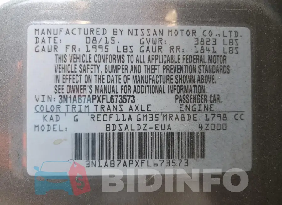 3N1AB7APXFL673573 Photo# 12
