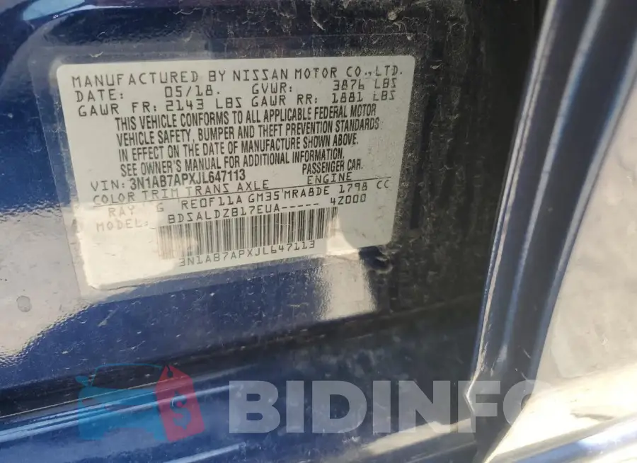 3N1AB7APXJL647113 Photo# 12