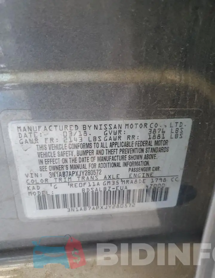 3N1AB7APXJY280572 Photo# 12