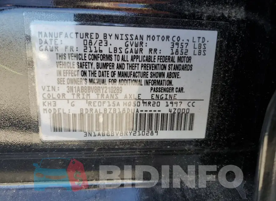 3N1AB8BV8RY210289 Photo# 12