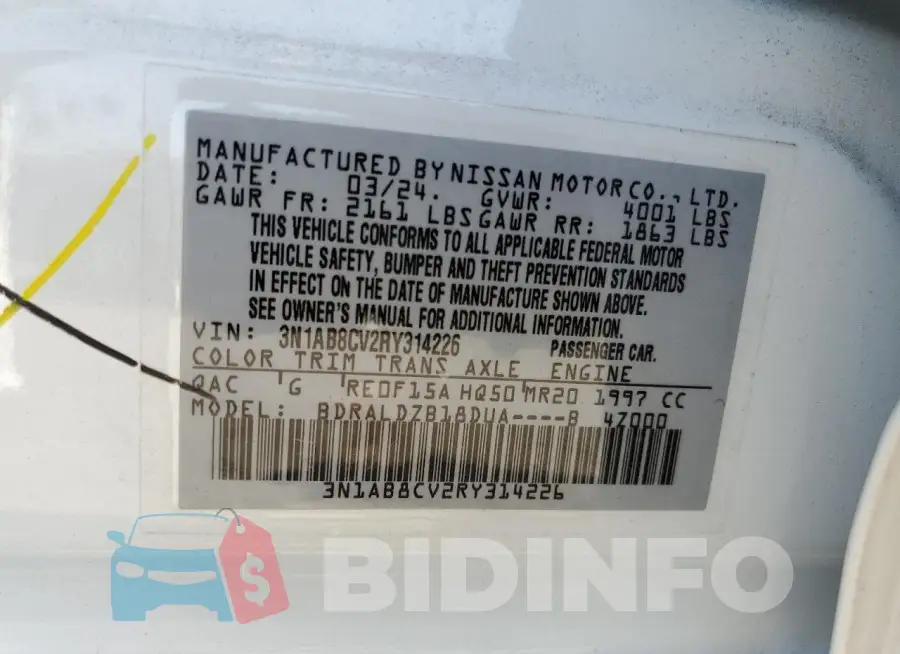 3N1AB8CV2RY314226 Photo# 12