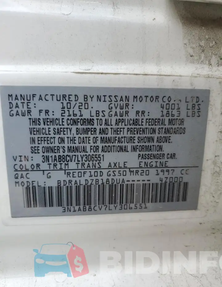 3N1AB8CV7LY306551 Photo# 12