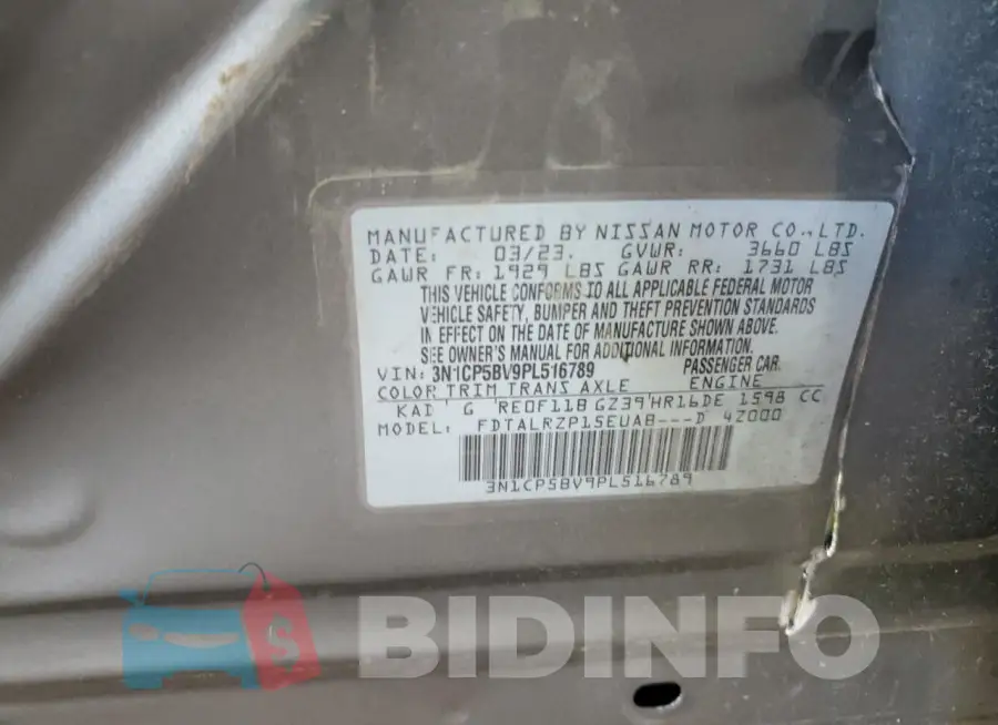 3N1CP5BV9PL516789 Photo# 13