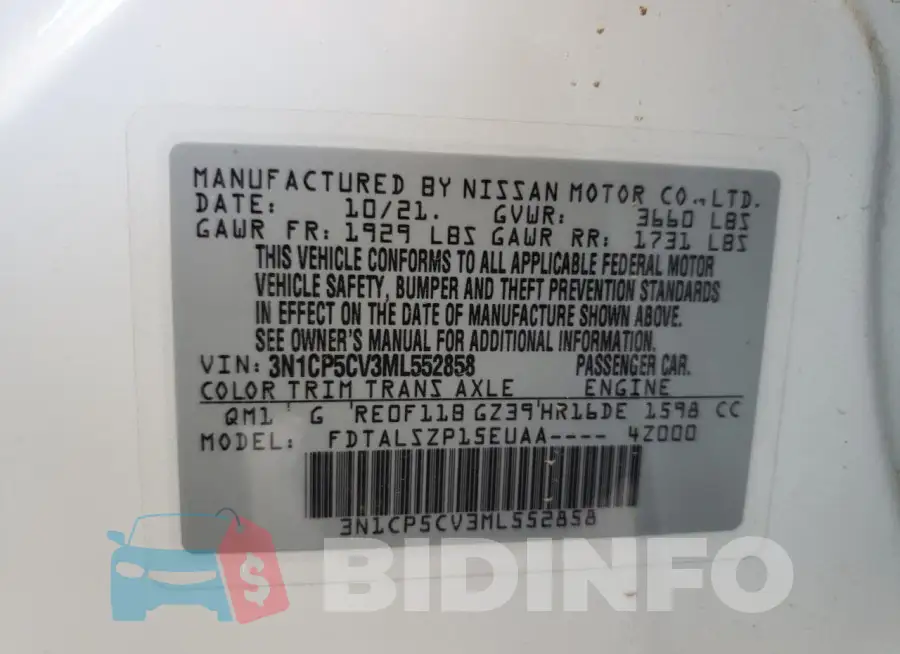 3N1CP5CV3ML552858 Photo# 13