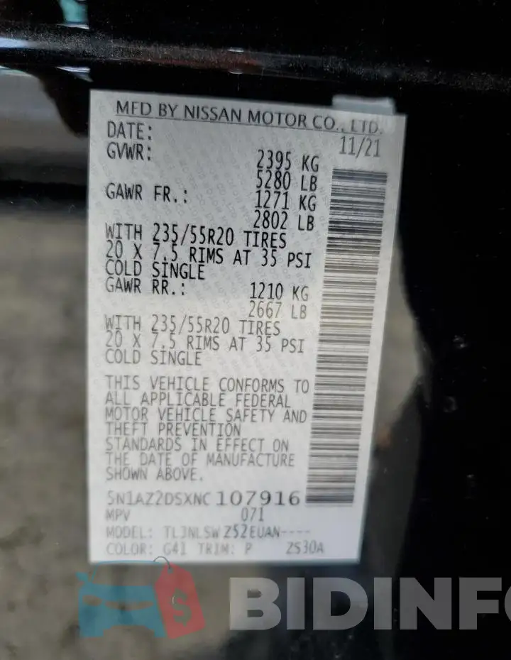 5N1AZ2DSXNC107916 Photo# 14