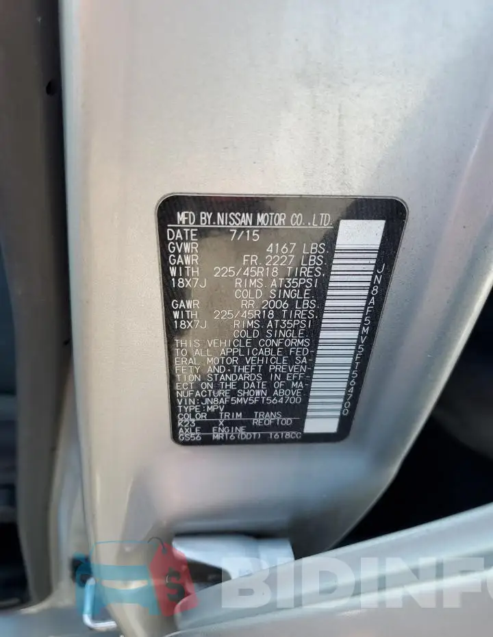 JN8AF5MV5FT564700 Photo# 12