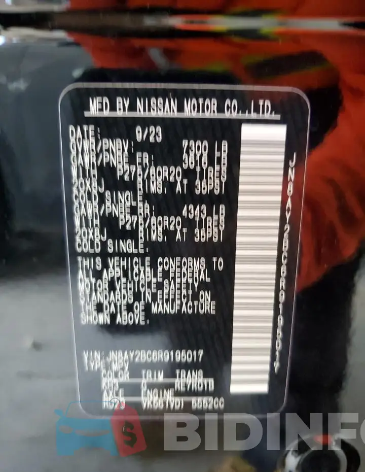 JN8AY2BC6R9195017 Photo# 13