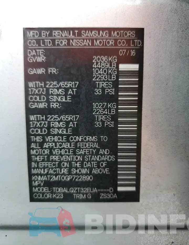 KNMAT2MT0GP722890 Photo# 13