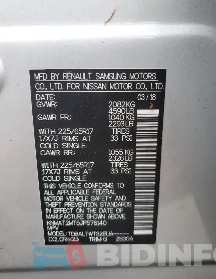KNMAT2MT5JP576140 Photo# 13