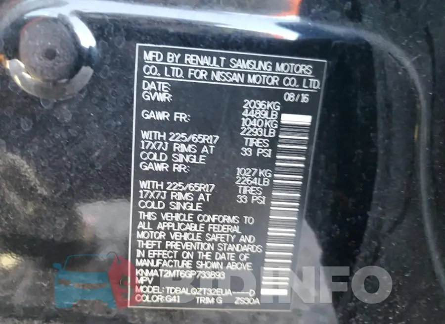 KNMAT2MT6GP733893 Photo# 13