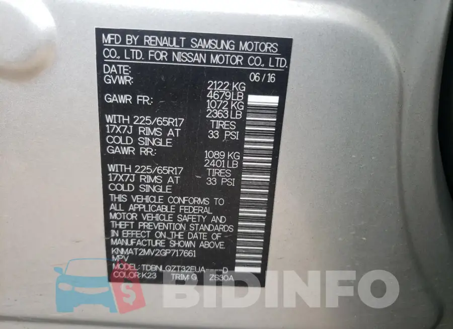 KNMAT2MV2GP717661 Photo# 12