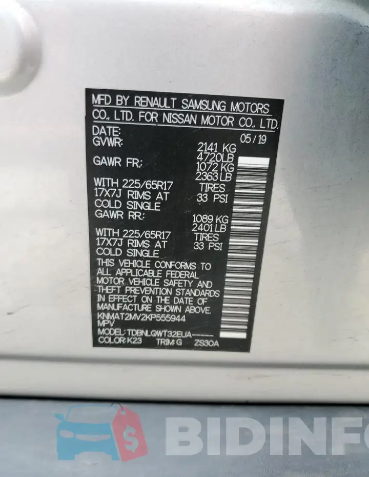 KNMAT2MV2KP555944 Photo# 13