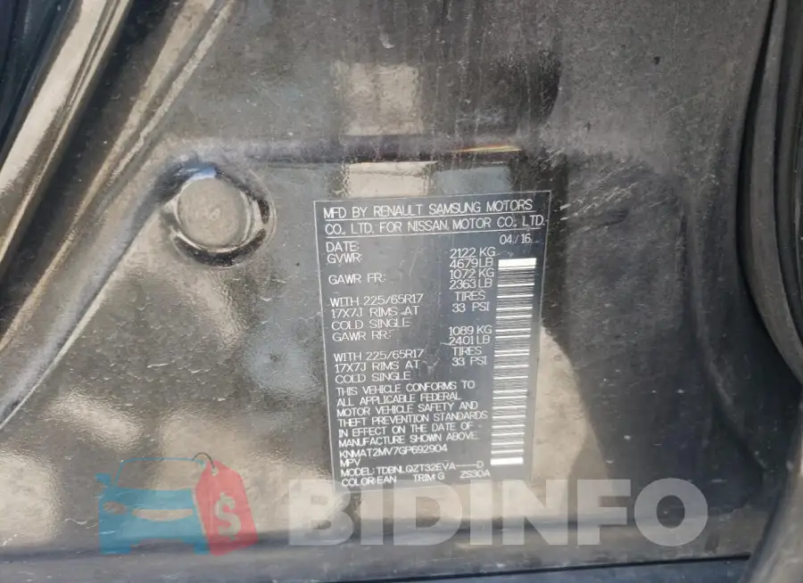 KNMAT2MV7GP692904 Photo# 12
