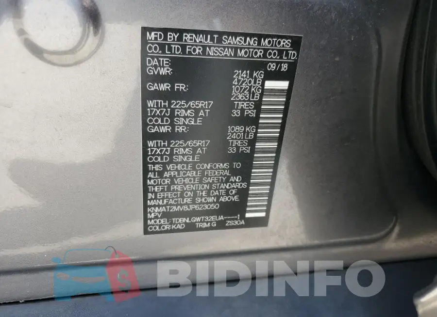 KNMAT2MV8JP623050 Photo# 13