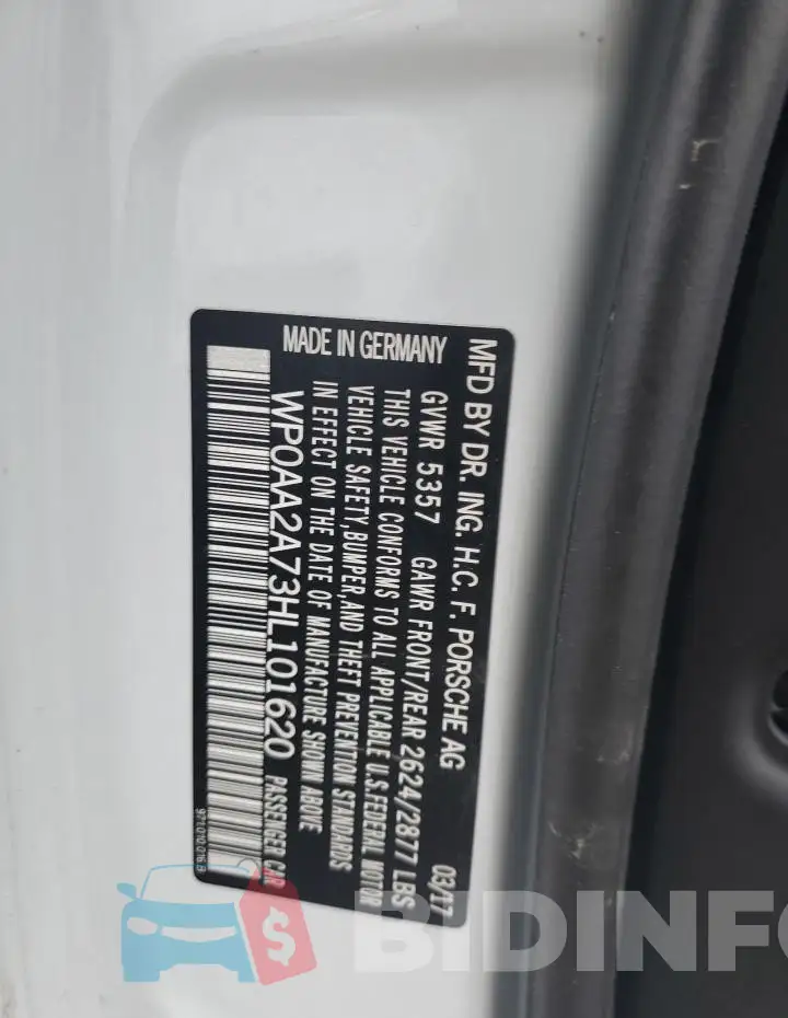 WP0AA2A73HL101620 Photo# 12