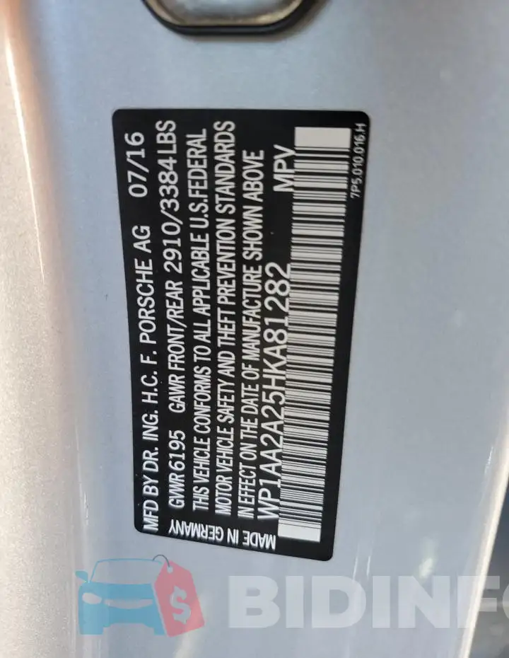 WP1AA2A25HKA81282 Photo# 12