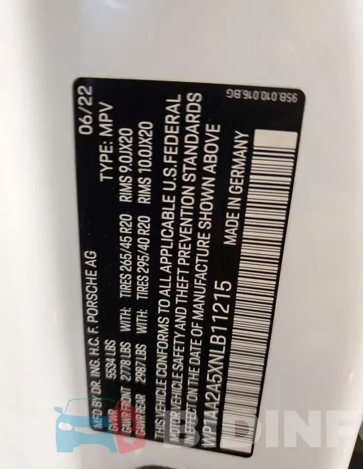 WP1AA2A5XNLB11215 Photo# 12