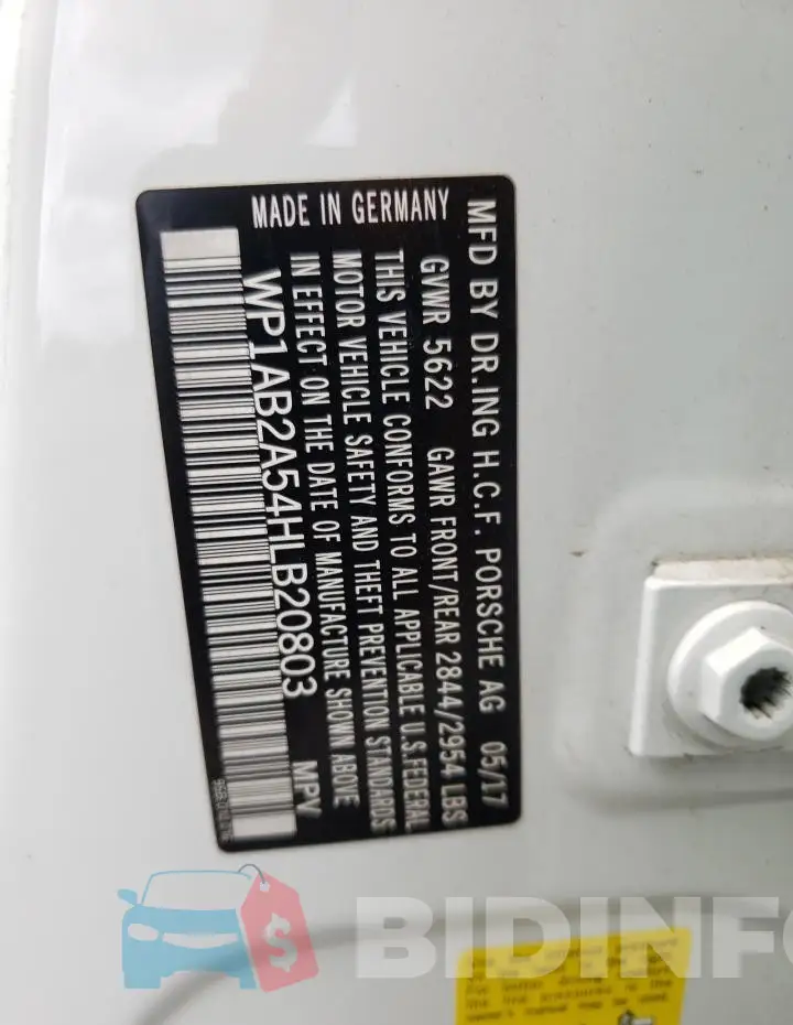 WP1AB2A54HLB20803 Photo# 14