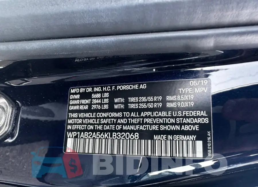 WP1AB2A56KLB32068 Photo# 12