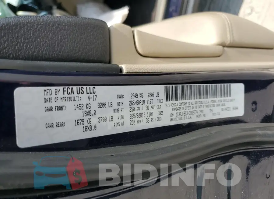1C4RJFBG3HC863774 Photo# 13