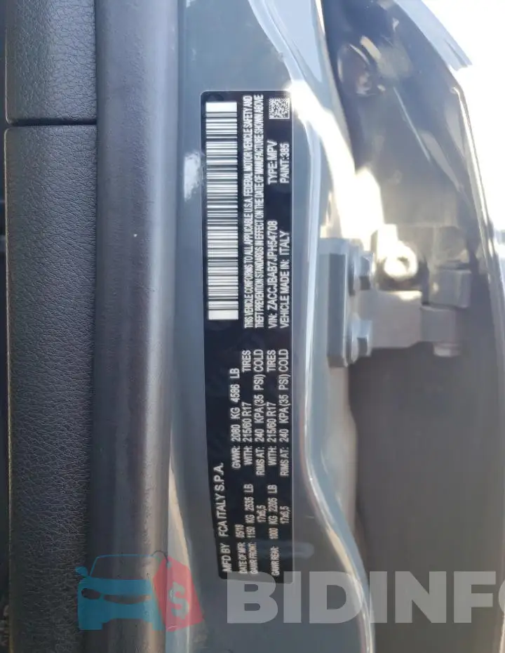 ZACCJBAB7JPH54708 Photo# 12