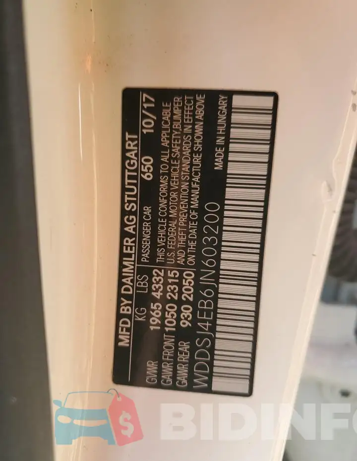 WDDSJ4EB6JN603200 Photo# 12