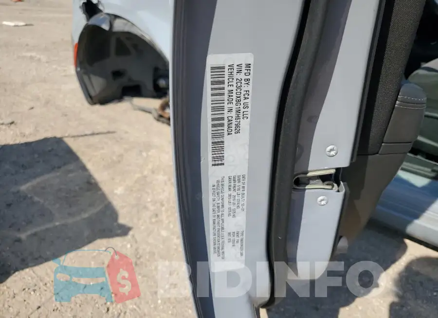 2C3CDXBG1MH679626 Photo# 12