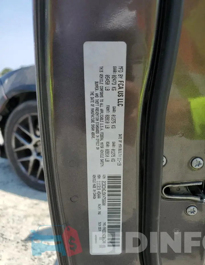 2C3CDXGJ5KH756600 Photo# 12