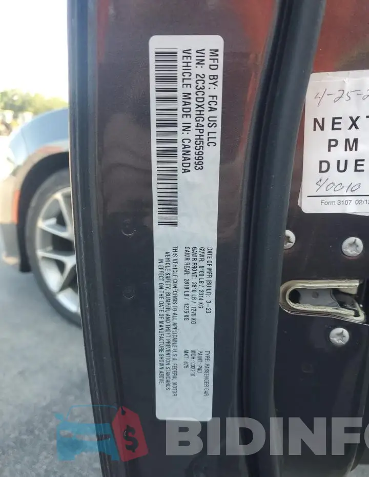 2C3CDXHG4PH559993 Photo# 13