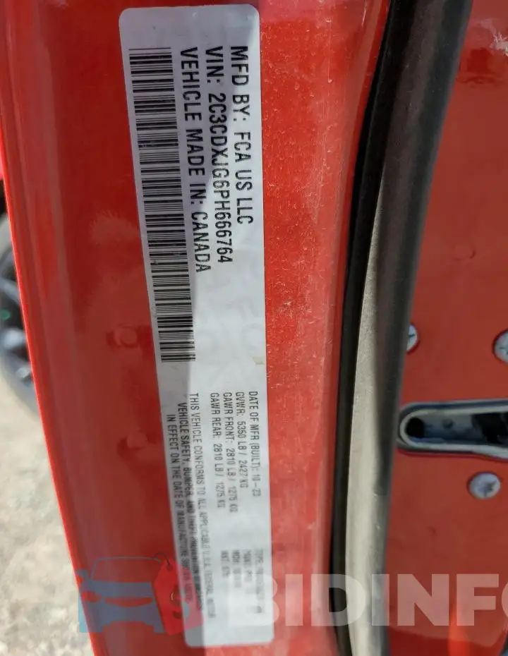 2C3CDXJG6PH666764 Photo# 12