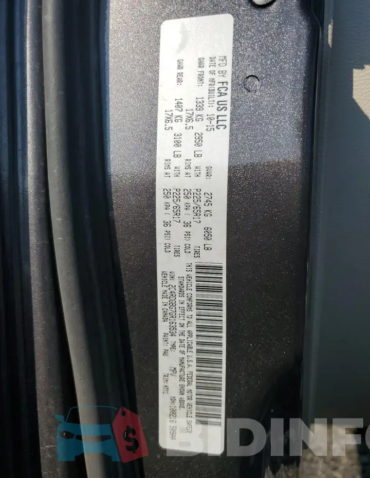 2C4RDGBG7GR163534 Photo# 13