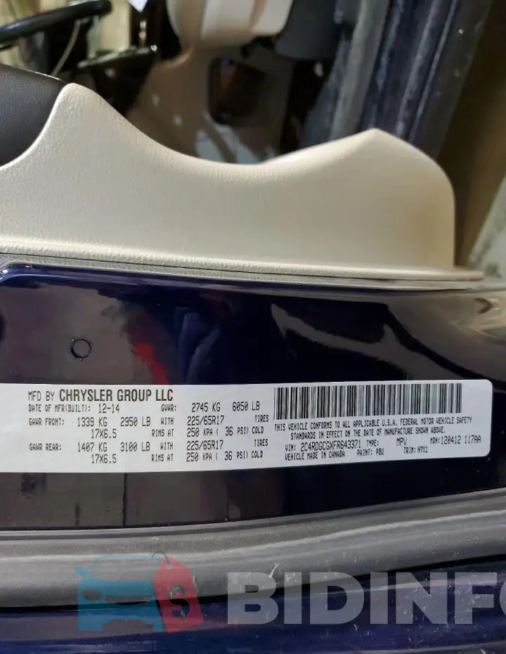2C4RDGCGXFR643371 Photo# 13