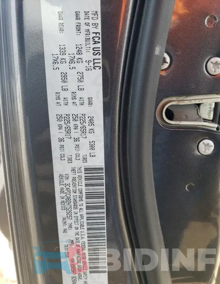3C4PDCAB2HT529257 Photo# 14