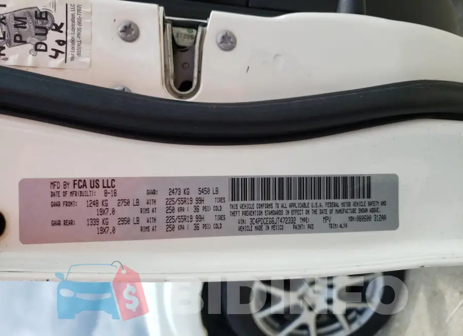 3C4PDCEG6JT472332 Photo# 14