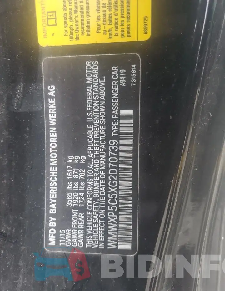 WMWXP5C5XG2D70739 Photo# 12