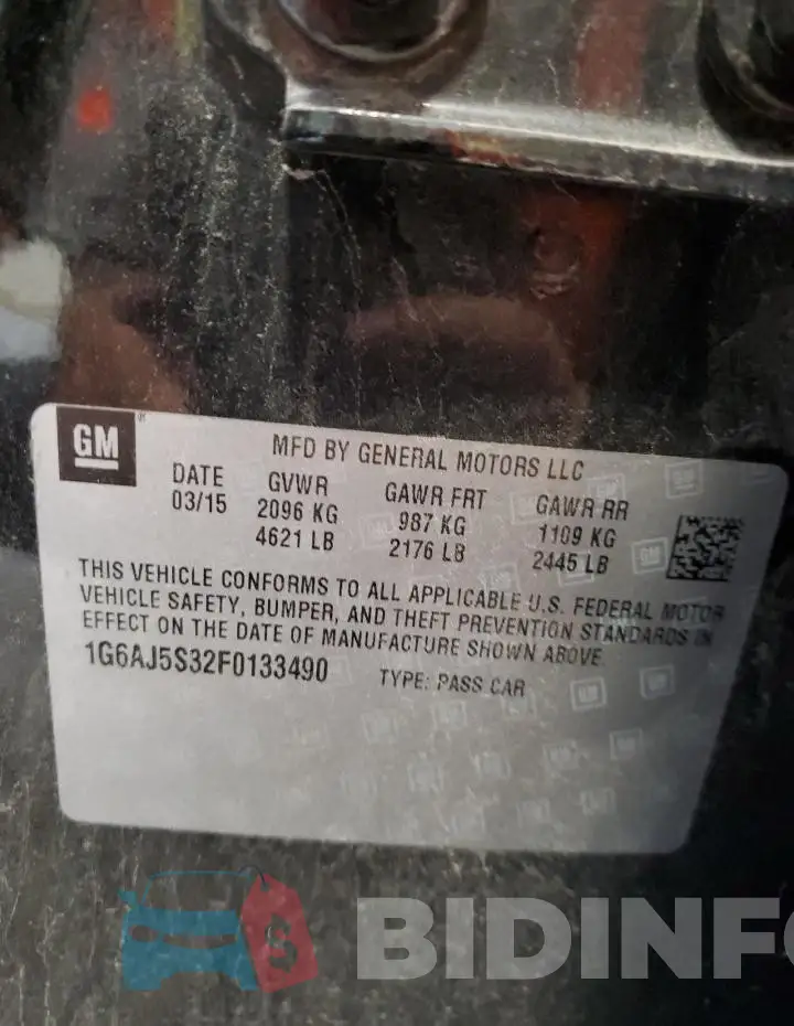 1G6AJ5S32F0133490 Photo# 12