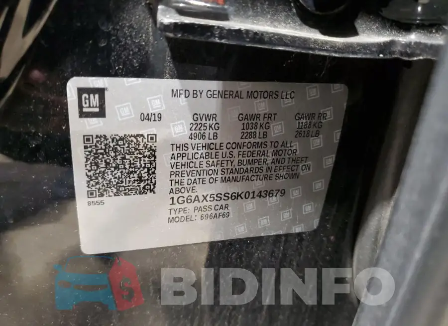1G6AX5SS6K0143679 Photo# 12