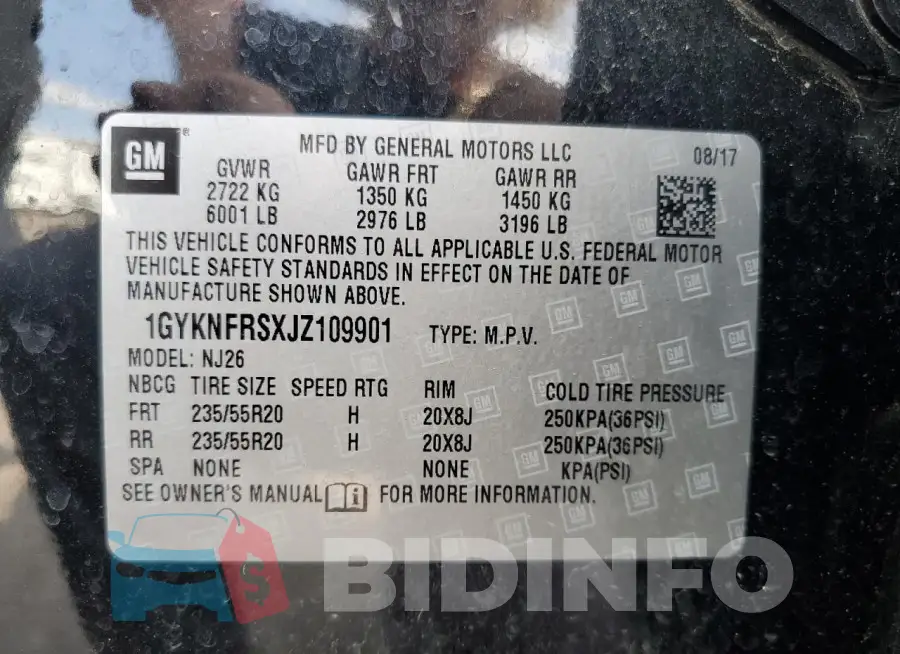 1GYKNFRSXJZ109901 Photo# 13