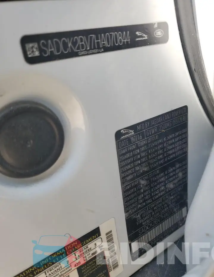 SADCK2BV7HA070844 Photo# 13