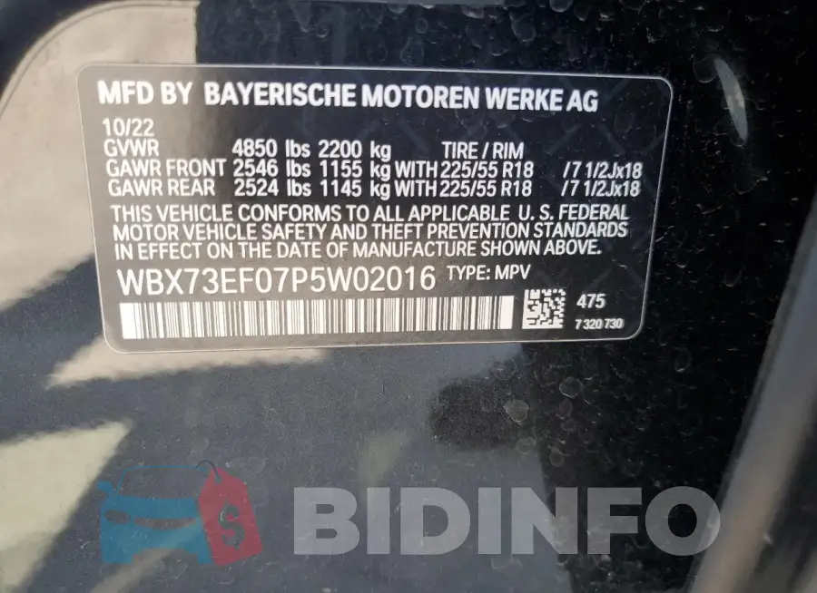 WBX73EF07P5W02016 Photo# 13