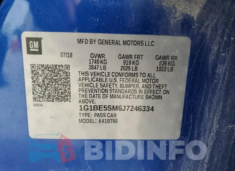 1G1BE5SM6J7246334 Photo# 12