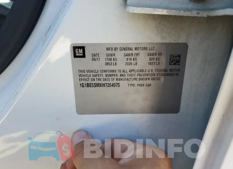 1G1BE5SMXH7264975 Photo# 12