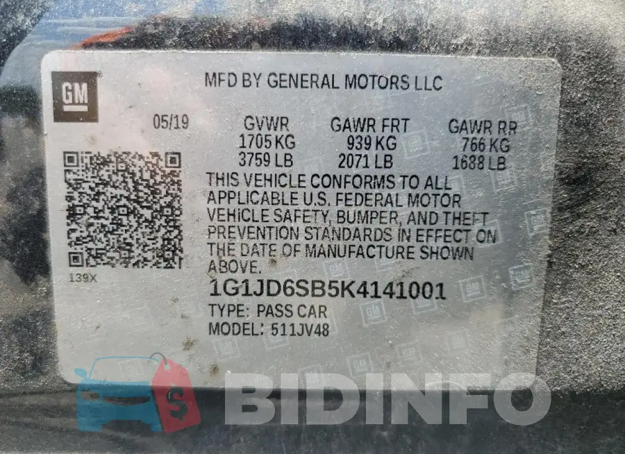 1G1JD6SB5K4141001 Photo# 12