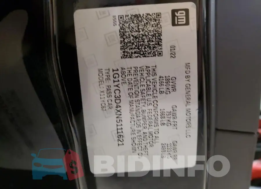 1G1YC3D4XN5111621 Photo# 13