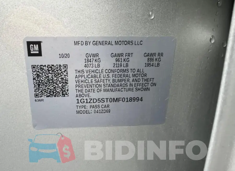 1G1ZD5ST0MF018994 Photo# 10