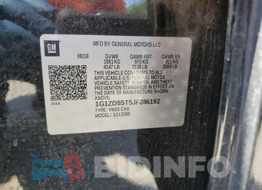 1G1ZD5ST5JF286192 Photo# 12